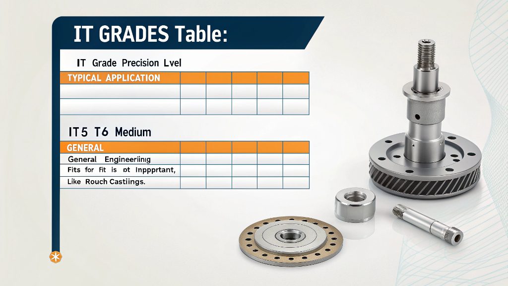 IT Tolerance Grades Chart A chart showing different ISO IT tolerance grades