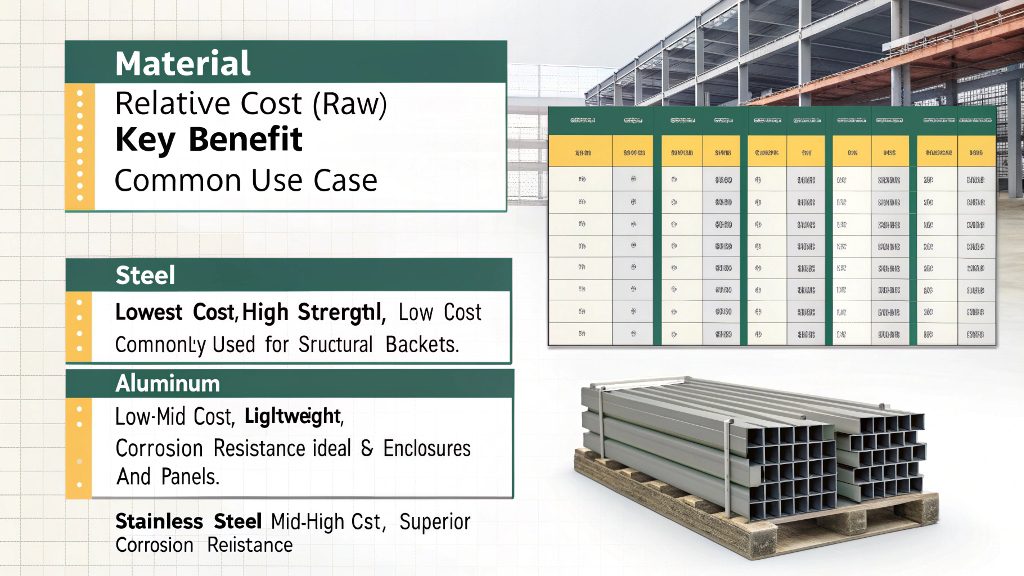 A chart or infographic showing the properties of different aluminum alloys.