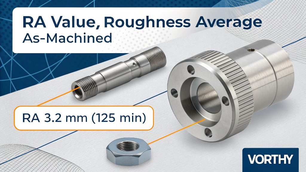 A close-up view of a CNC machined part showing its surface texture