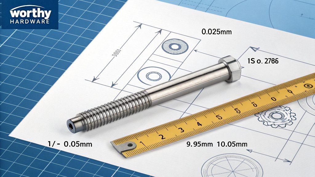 Understanding CNC Machining Tolerances A diagram showing the tolerance range on a mechanical drawing