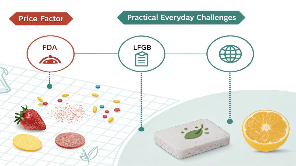 A price tag next to a high-quality food-grade silicone mold