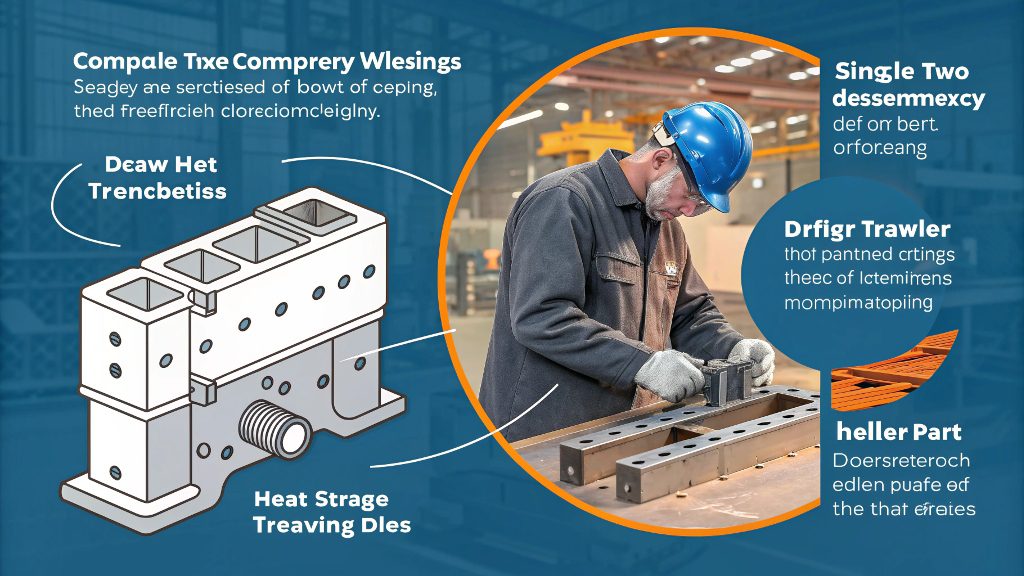 A complex metal part next to a simpler one, illustrating the design limitations.