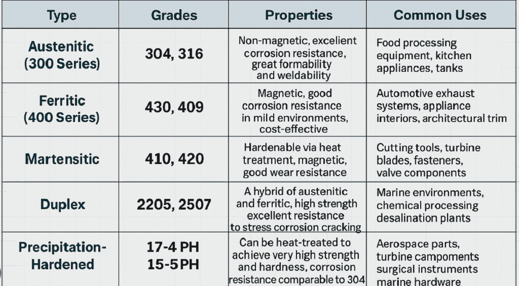 Stainless Steel Grade Comparison